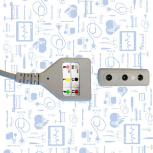 Cable de ECG Troncal, 3 Deriv. Tipo DIN, Biolight/Medica D - Image 2