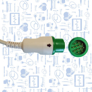 Cable de ECG Troncal, 3 Deriv. Tipo DIN, Biolight/Medica D - Image 3