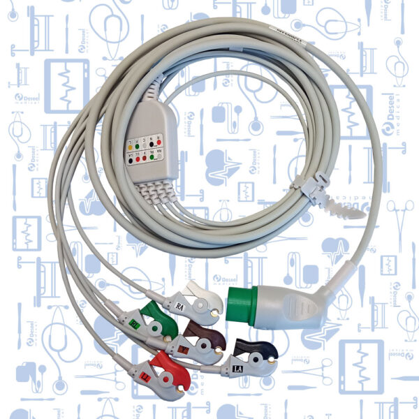 Cable ECG Completo AHA 5 Deriv. Pinza