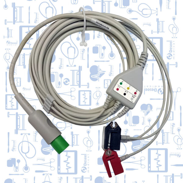Cable ECG Completo AHA 3 Derivaciones Pinza