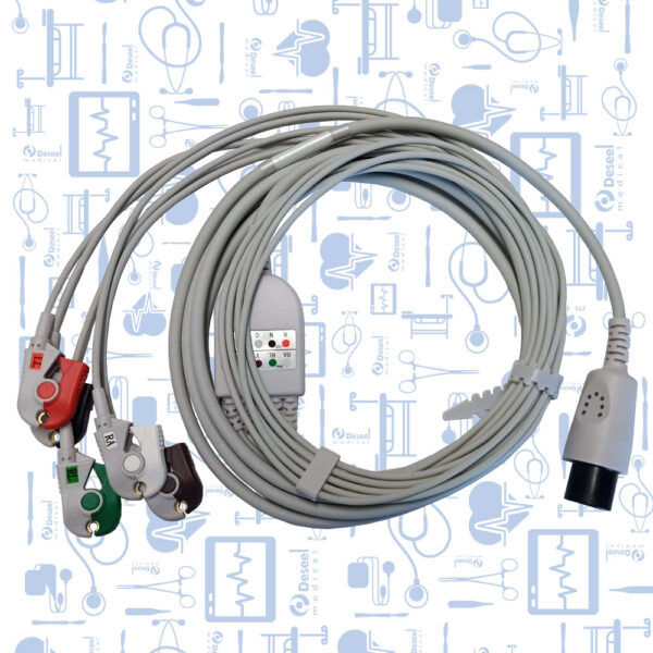 Cable de ECG Completo AHA 5 Deriva. Tipo Pinza