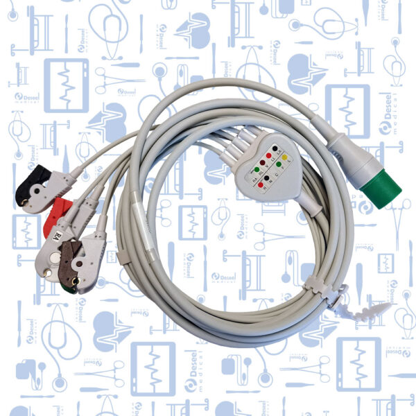 Cable de ECG 5 Derivaciones Terminacion Clip, 7pines, Contec