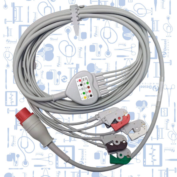 Cable Completo para ECG de 5 Derivaciones