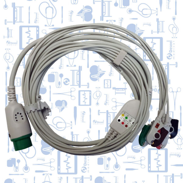 Cable ECG Completo 5 Deriv. Ter. Clip Biolight M9500A