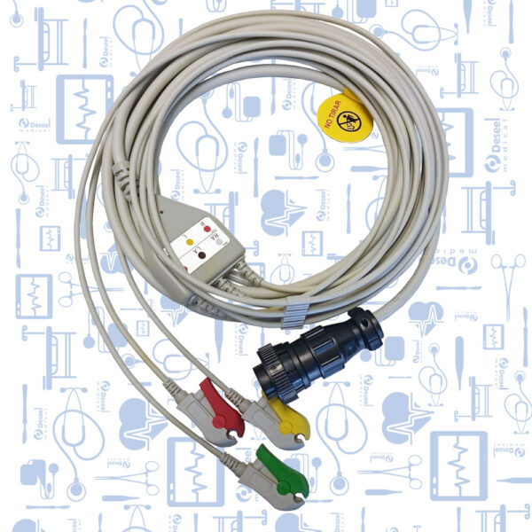 Cable ECG Completo IEC 3 Deriv Pinza