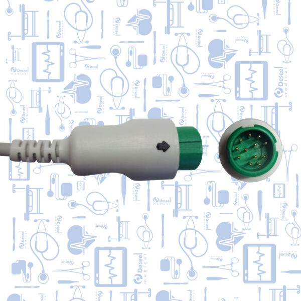 Cable ECG Troncal AHA 3 Derv. Mindray T5, 12 Pin