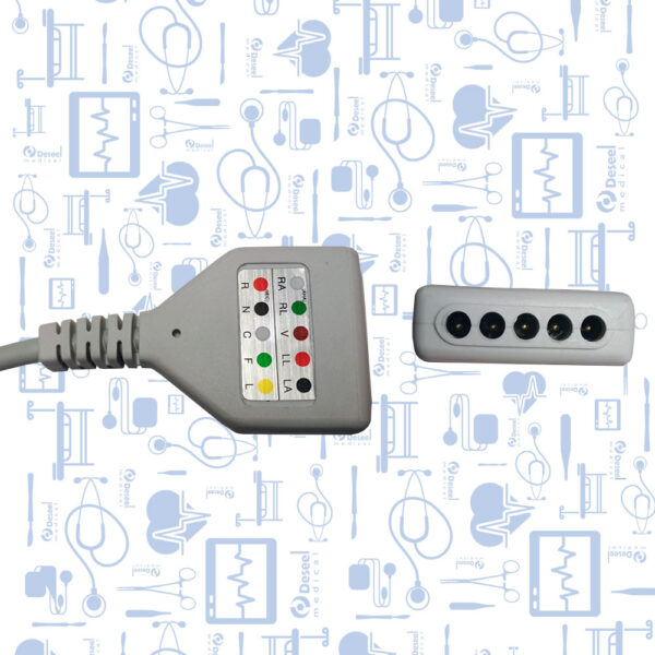 Cable ECG Troncal AHA 5 Derv. Mindray T5, 12 Pin