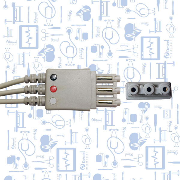 Cable ECG AHA 3 Deriv (40"-102cm) Pinza