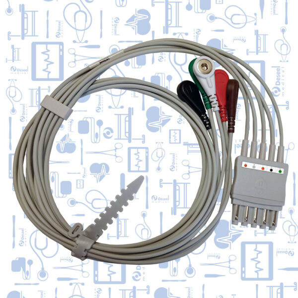 Cable ECG AHA 5 Deriv (40"-102cm) Broche