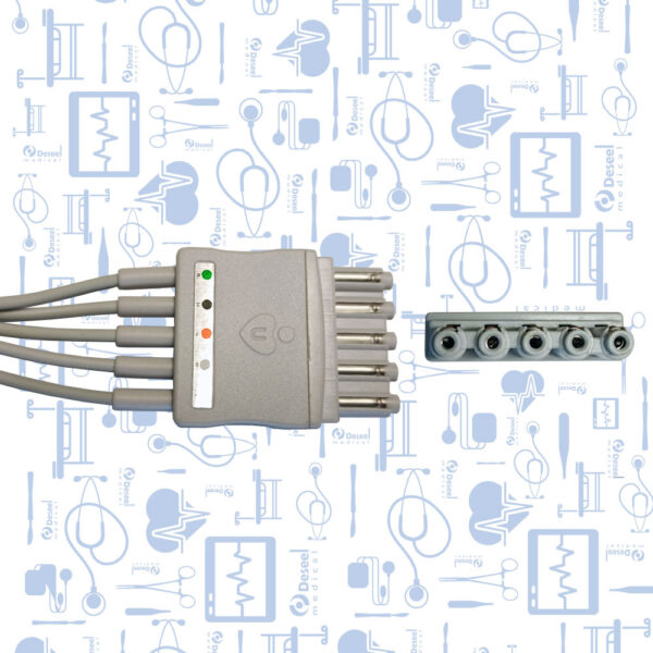 Cable ECG AHA 5 Deriv (40"-102cm) Broche