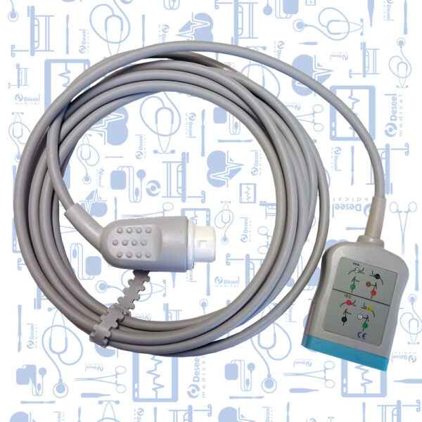 Philips Cable ECG Troncal 5-Lead 12 Pin, AHA