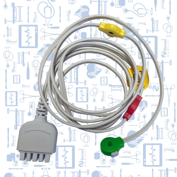 Cable ECG IEC 3 Derivaciones Broche