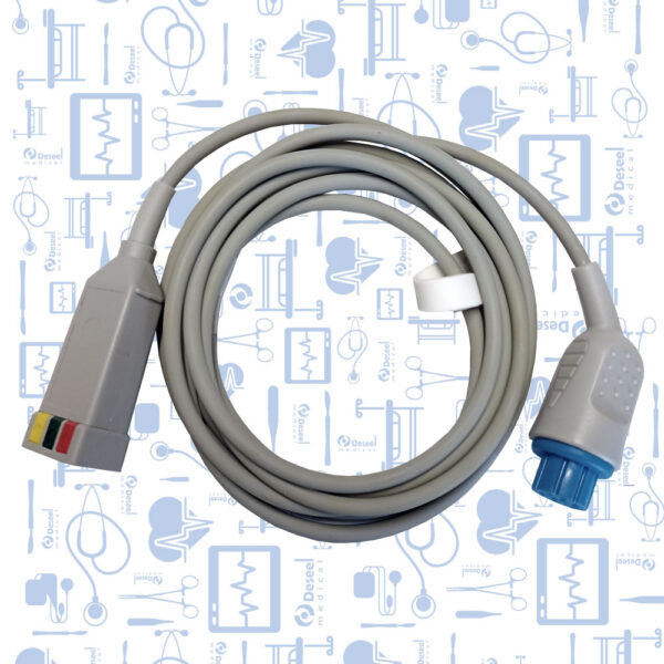 Cable Troncal de ECG, 3 Derivaciones Compatible con Datex