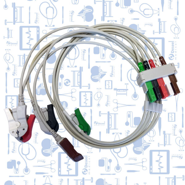 Cable ECG AHA E Derivaciones (24"-61cm) Pinza