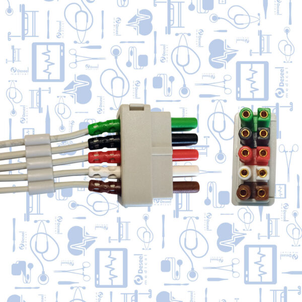 Cable ECG AHA E Derivaciones (24"-61cm) Pinza