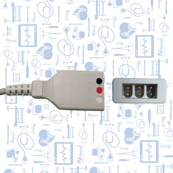 Cable Troncal de ECG, 3 Derivaciones Compatible con Monitor