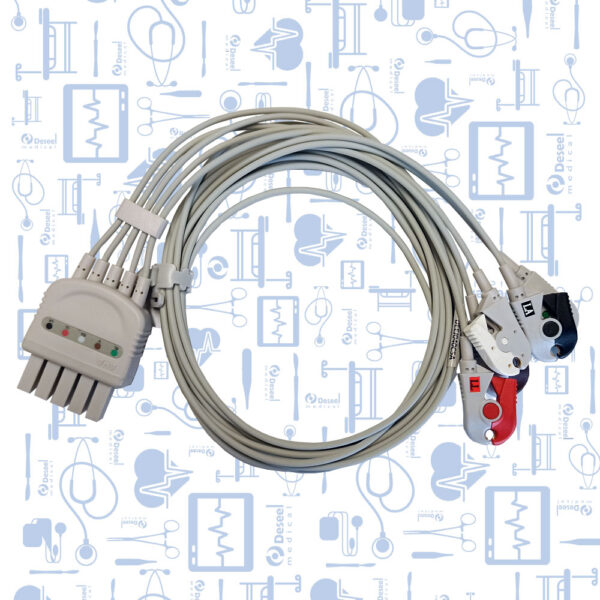 Latiguillos para Cable ECG, 5 Derivaciones