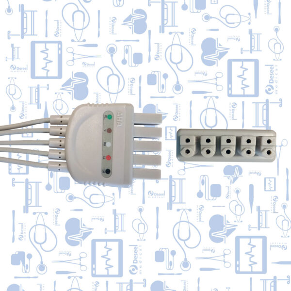 Latiguillos para Cable ECG, 5 Derivaciones