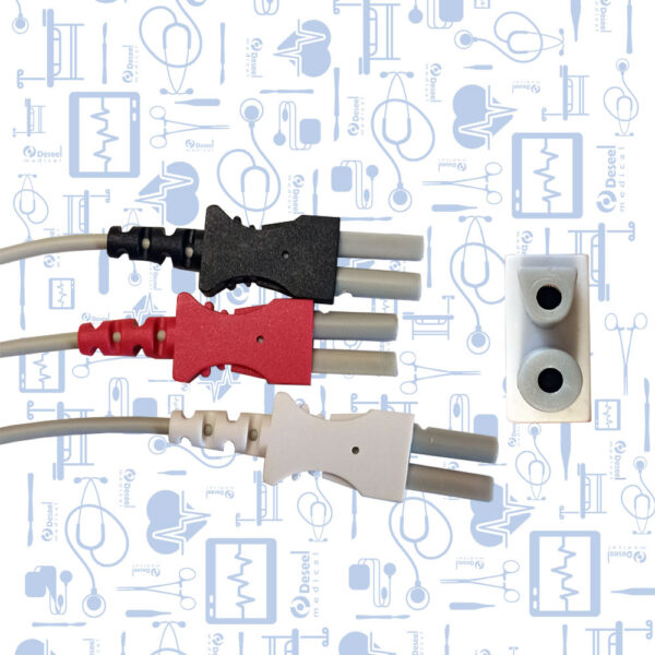 Cable ECG AHA 3 Derivaciones (40"-101.6cm) Broche - Image 2