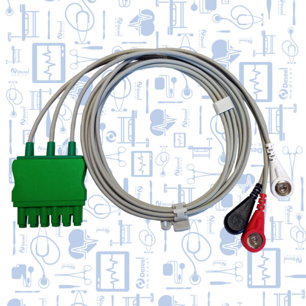 Cable de ECG, 3 Deriv. Tipo Broche, Siemens