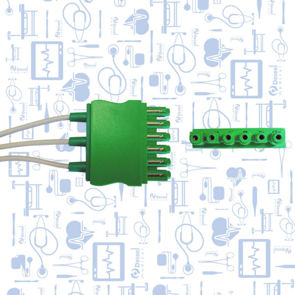 Cable de ECG, 3 Deriv. Tipo Broche, Siemens