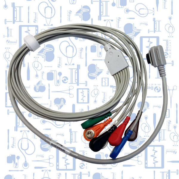 Cable de Paciente para Holter, 7 Derivaciones, Botón