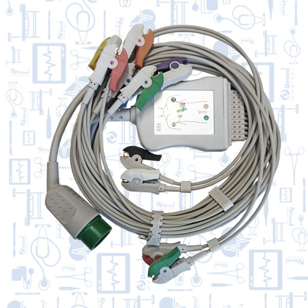 Cable EKG Completo con 10 Derivaciones Tipo Clip
