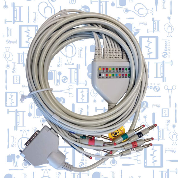 Cable EKG Completo AHA, 4.7 KOhm, Banana