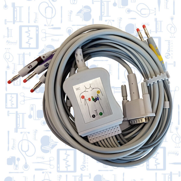 Cable EKG Completo AHA, 20KOhm, Banana