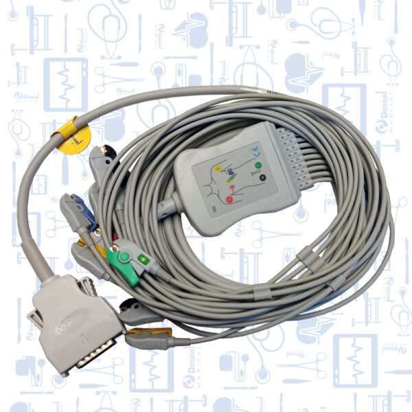 Cable EKG Completo AHA 4.7 KOhm, Clip