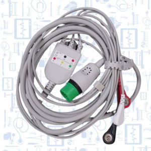 Cable de ECG Completo 3 Deriv. Term. Broche, Comen C60